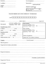  Foaie de observatie clinica dermato-venerice