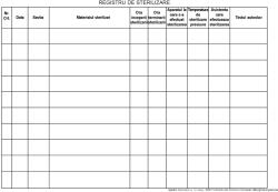  Registru de sterilizare - test autoclav