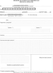  Registru de interventii chirurgicale protocol operator