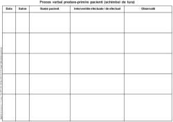  Proces verbal predare primire pacienti schimb de tura