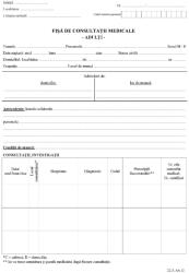  Fisa de consultatii medicale adulti