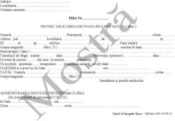  Fisa pentru aplicarea imunoglobinei Anti D Rho