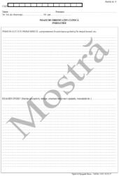  Foaie de Observatie Clinica Psihiatrie Anexa 6