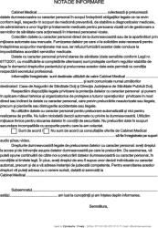  Nota de informare cu privire la datele personale medic de familie