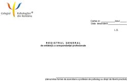  Registru general de evidenta a corespondentei psihologi