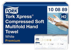 Tork Kéztörlő, tömörített, Interfold, 2 réteg, 225 lap, H2 rendszer, Premium "Xpress Soft Multifold", fehér (KHH929)