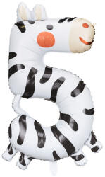 PartyDeco Fólia lufi - 5 Zebra