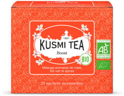  Boost zöldtea , 20db muszlin Teafilter KUSMI Tea Bio (Kusmi_BOOST_20)
