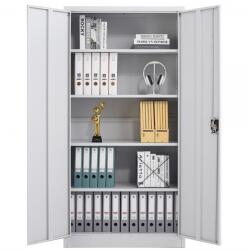 Plus Mobilier Fiset metalic Asamblat Premium 4 polite+baza, 185x90x40 cm, vopsit gri, 60 kg/polita, Plus gri Fiset metalic 2 4 60 kg 900x400x1900 (61004475) Dulap arhivare