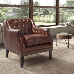 AC Atelier Fotoliu LUX tapitat cu piele Cognac Brown (AC 5204)