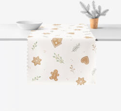 Goldea napron de masă de crăciun impermeabil - fursecuri de crăciun 35x140 cm Fata de masa