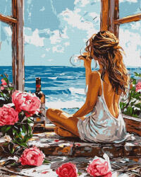 Ideyka Set pictura pe numere, cu sasiu, Vis matinal la mare, 40x50 cm (KHO8782)