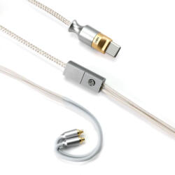 DD HIFI M110C - cablu pentru căști OFC cu microfon și conector Type-C, cu DAC USB încorporat și amplificator pentru căști, 32bit 384kHz PCM - MMCX (DDHIFI-M110C-MMCX)