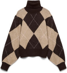 VERO MODA Pulover Vmdarla Rollneck 10350491 19-1109 TCX chocolate torte