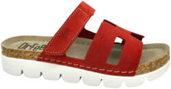 DR. FEET 9018 -as női Dr Feet bőr papucs - piros (MDS-9018piros)