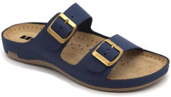 LEON 955 LEON Comfort női bőr papucs (LEON4125-kek)