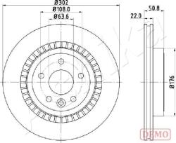 Ashika 61-00-0325C - Disc frana - Ashika-61-00-0325C (ASHIKA61000325C)