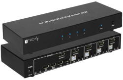 TECHLY IDATA DP-KVM4 KVM switch Rack mounting Black (101935) - vexio