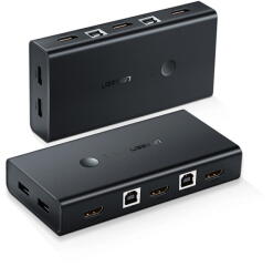 UGREEN Switch 3x HDMI, 4K@30Hz, 6x USB, 480Mbps - CM200 (50744) - Black (KF2350637)