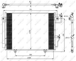 NRF Condensator, Climatizare 350049 Mitsubishi Pajero Iv (350049)