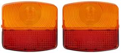 HELLA Dispersor Lampa Spate Dreapta/Stanga Portocaliu/Rosu, cu Indicator, cu Lumini Frana, Parcare/Pozitie Case; Claas; Daf (9EL118614-011SET2)