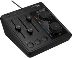 HP HyperX Audio Mixer pentru microfoane XLR si jack 3, 5mm, phantom power 48V, butoane mute, indicatoare LED (73C12AA) - vexio
