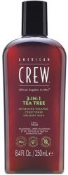 American Crew American Crew, 3-In-1 Tea Tree, Tea Tree Oil, Hair Shampoo, Conditioner & Shower Gel 3-In-1, For Moisturizing, 250 ml