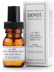 Depot Depot, 400 Shave Specifics No. 403, Piper negru proaspăt, Înmuiere, Ulei pre-ras, 30 ml