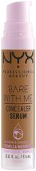 NYX Cosmetics Nyx, Bare With Me, Vegan, Camouflage, Liquid Concealer, 10, Camel, 9.6 ml