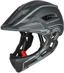 Wozinsky Casca de protectie ciclism pentru copii Wozinsky HT-27N, Marime S 52-56cm, lumina LED USB, Albastru - Gri (5907769381010)