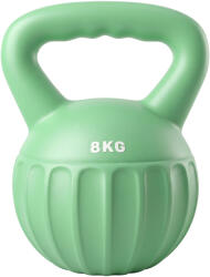 SPORTNOW Kettlebell 8 kg, Ganteră cu Mâner Antiderapant, Kettlebell Sferic, Musculatură, Antrenament, pentru Sală, Verde | Aosom Romania (A91-481V01GN)