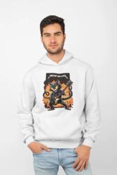 D&B Unisex Hoodie ZN00013 Meowtallica Fehér-Méret S (ZN00013 Meowtallica White S)