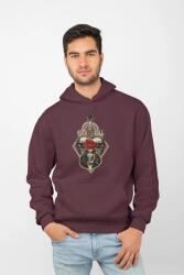 D&B Unisex Hoodie ZN00014 Rock Bordó-Méret L (ZN00014 Rock Burgundy L)