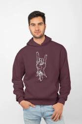 D&B Unisex Hoodie ZN00015 Rock Bordó-Méret S (ZN00015 Rock Burgundy S)
