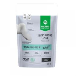 Nature's Protection Superior Care White Coat GF Hrana Umeda pentru Caini Adulti cu Peste Alb si Krill in Sos, 85 g