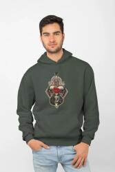 D&B Unisex Hoodie ZN00014 Rock Erdőzöld-Méret M (ZN00014 Rock ForestGreen M)