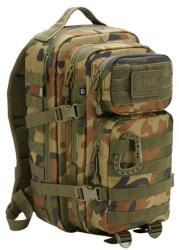 Brandit US Assault Pack Medium 25L hátizsák, woodland, 46x24x26cm, Molle rendszer, párnázott vállpántok