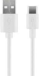 Goobay USB 2.0 Type C Összekötő Fehér 2m 59130 (59130)