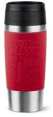 Tefal Termos Tefal Travel Mug Classic N2020410, inox, 0.36 L, 100% etans, functie Quick Press, argintiu rosu (N2020410)
