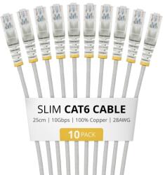StarTech Patch Cord StarTech N6PAT100CMGRS10PK, UTP, Cat. 6, 1 m, Gray, 10 bucati (N6PAT100CMGRS10PK)