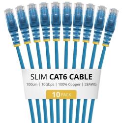 StarTech Patch Cord StarTech N6PAT50CMBLS10PK, UTP, Cat. 6, 0.5 m, Blue, 10 bucati (N6PAT50CMBLS10PK)