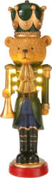  Karácsonyi dekoráció, maci, magasság: 27 cm, LED, melegfehér, otthoni díszítéshez (TC8092268)