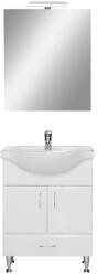 Leziter Set complet de mobilier pentru baie Bianca Prime 65, în culoarea albă lucioasă (BPR65MFFMFF)