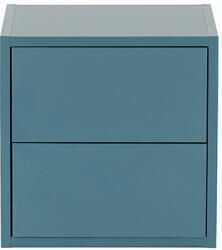 Leziter Boxie - dulap de perete cu 2 sertare, 40x40x37 cm, albastru petrol (LBX40402FPK)