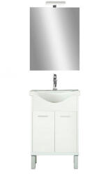 Leziter Nerva Prime 55 - set complet de mobilier pentru baie, alb (NERVAPR55F)