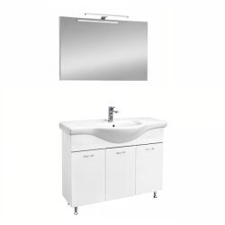 Leziter Ruben Prime 105 - Set complet de mobilier pentru baie, alb (RUBPR105F)