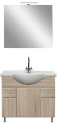 Leziter Set complet de mobilier pentru baie Bianca Prime 85, în nuanța de stejar Sonoma (BPR85STST)
