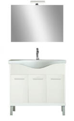 Leziter Nerva Prime 85 - set complet de mobilier pentru baie, alb (NERVAPR85F)