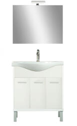 Leziter Nerva Prime 75 - set complet de mobilier pentru baie, alb (NERVAPR75F)