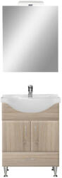 Leziter Set complet de mobilier pentru baie Bianca Prime 65, în nuanța de stejar Sonoma (BPR65STST)